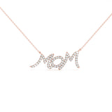 Natural Diamond MOM PENDANT-SCRIPT
