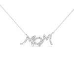 Natural Diamond MOM PENDANT-SCRIPT