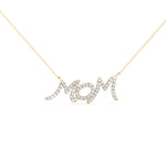 Natural Diamond MOM PENDANT-SCRIPT