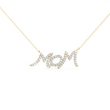 Natural Diamond MOM PENDANT-SCRIPT