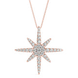 Natural Diamond Star Fashion Pendant