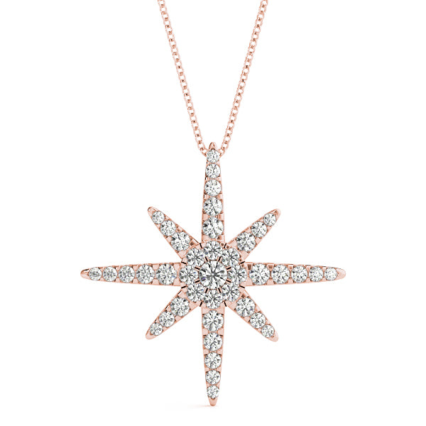 Natural Diamond Star Fashion Pendant
