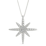 Natural Diamond Star Fashion Pendant