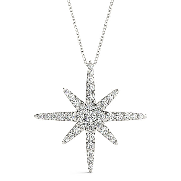 Natural Diamond Star Fashion Pendant