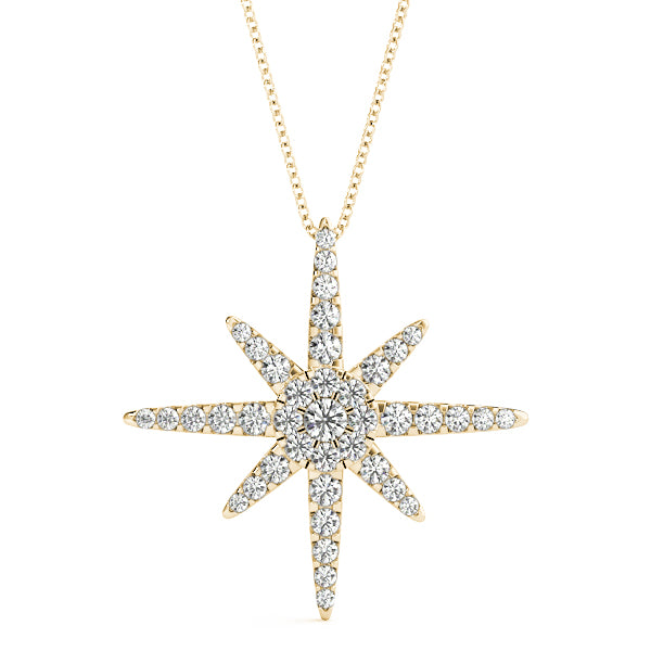Natural Diamond Star Fashion Pendant