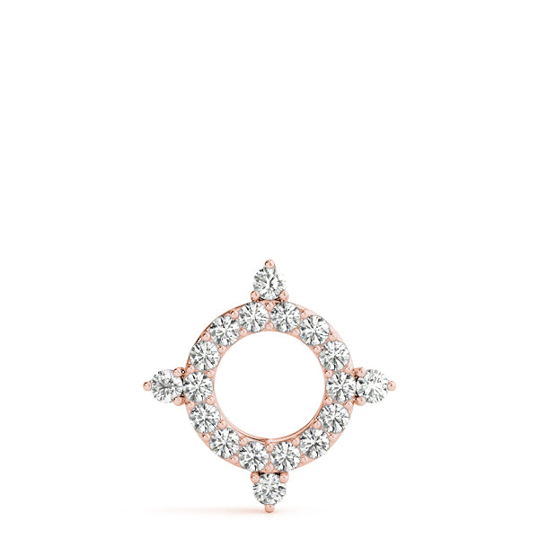 Circle Shape Prong Set Fashion Pendant