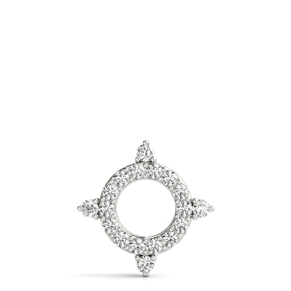Circle Shape Prong Set Fashion Pendant