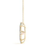 Circle Shape Prong Set Fashion Pendant