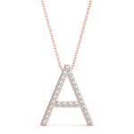 Lab Grown Diamond Initial Letter Q Pendants