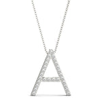 Natural Diamond Initial Letter Q Pendants