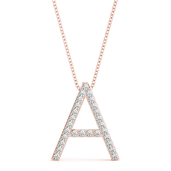 Lab Grown Diamond Initial Letter Q Pendants