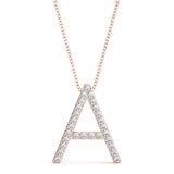 Natural Diamond Initial Letter Q Pendants