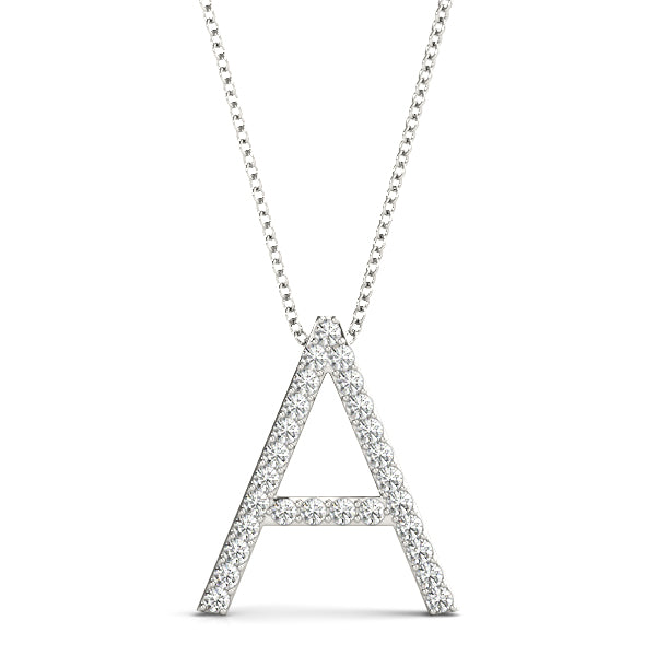 Natural Diamond Initial Letter Q Pendants