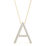 Natural Diamond Initial Letter Q Pendants