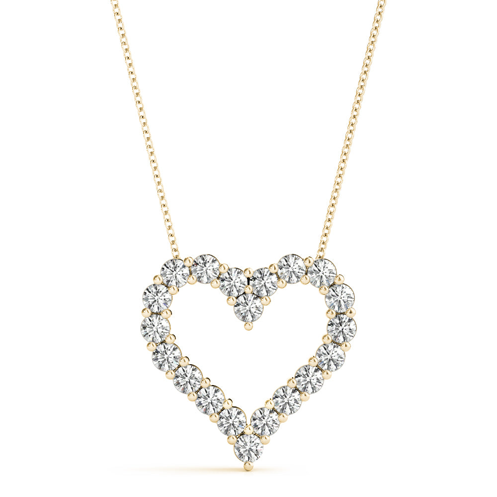 Heart Shaped Diamond Pendant