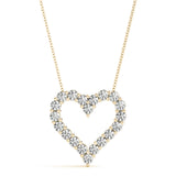 Heart Shaped Diamond Pendant