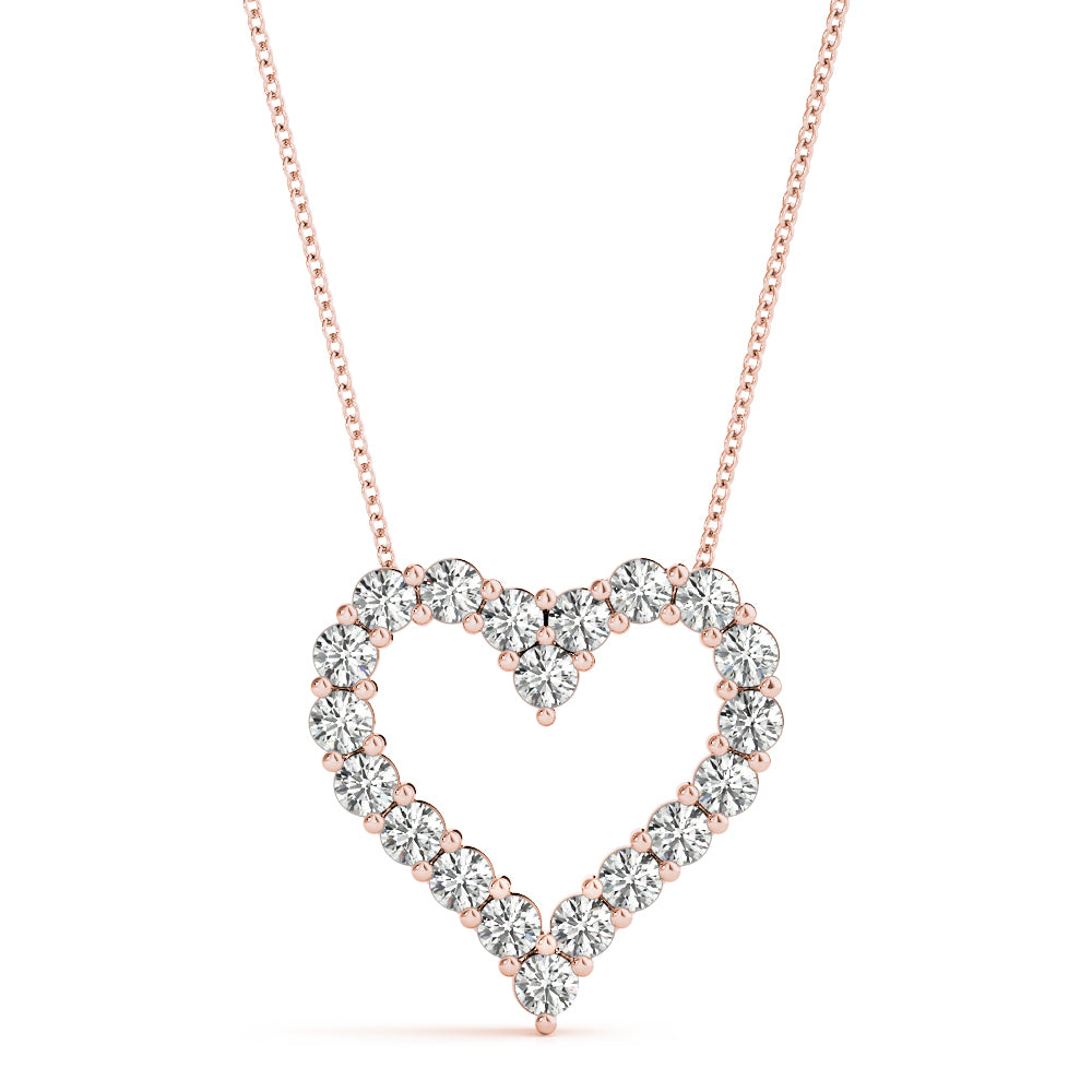 Heart Shaped Diamond Pendant
