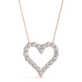 Heart Shaped Diamond Pendant