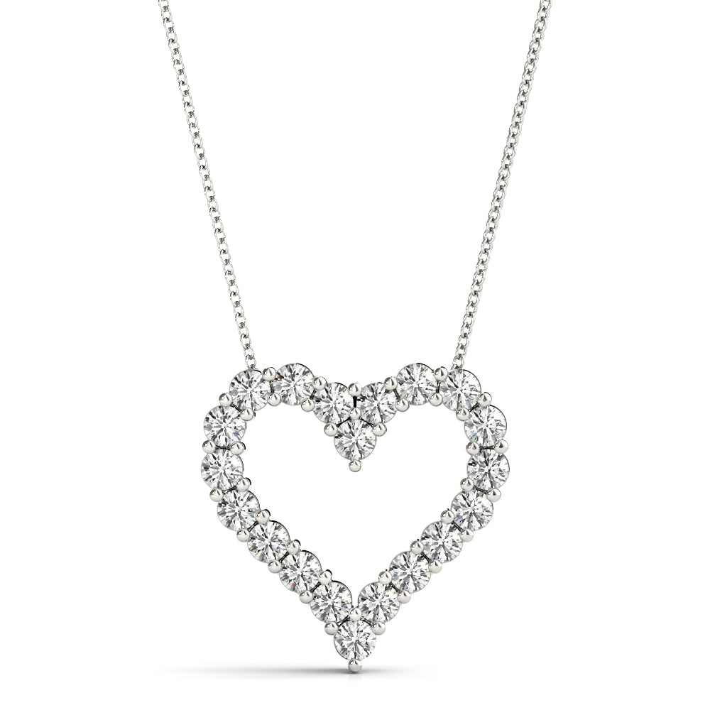 Heart Shaped Diamond Pendant