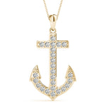 Lab Grown DIAMOND ANCHOR PENDANT