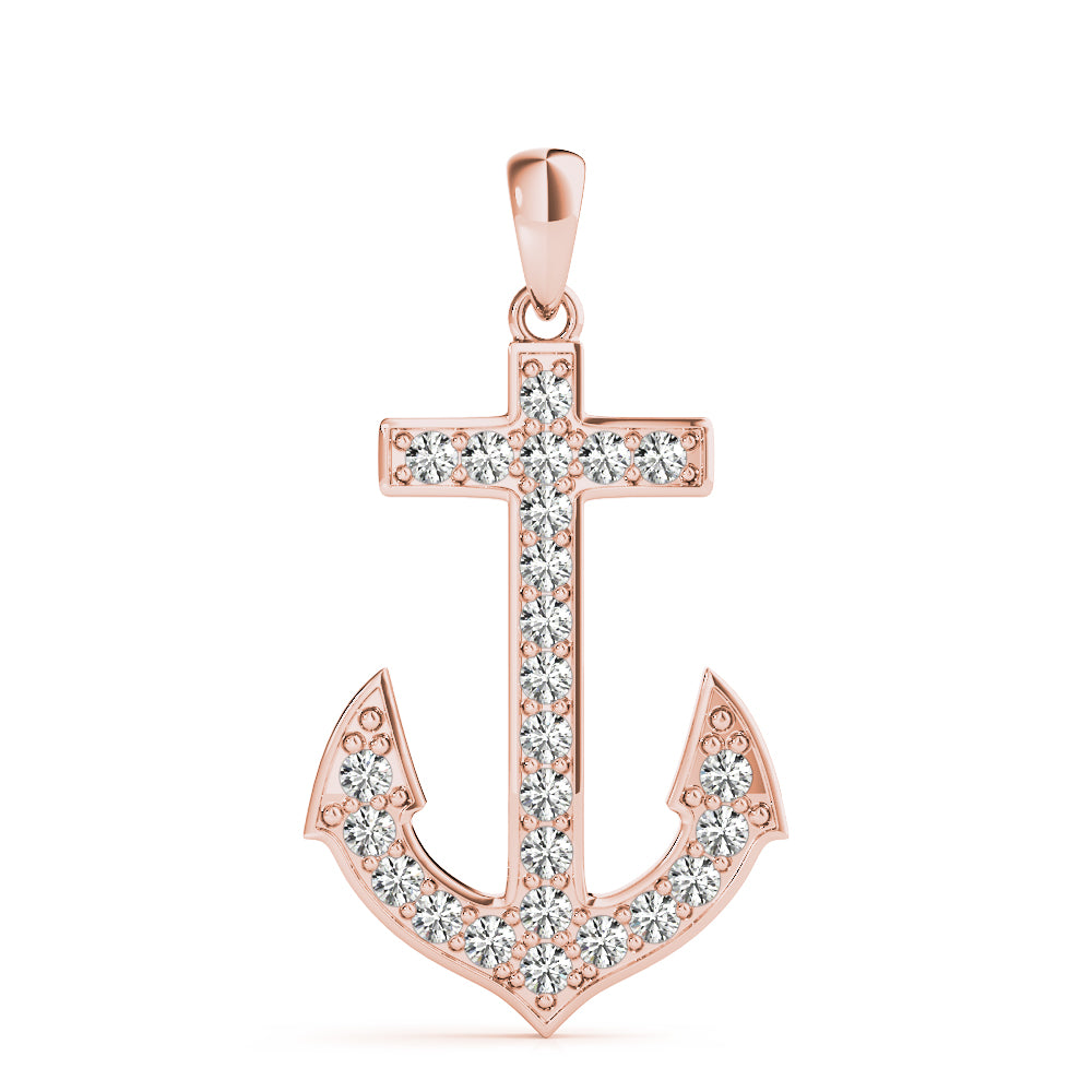 DIAMOND ANCHOR PENDANT