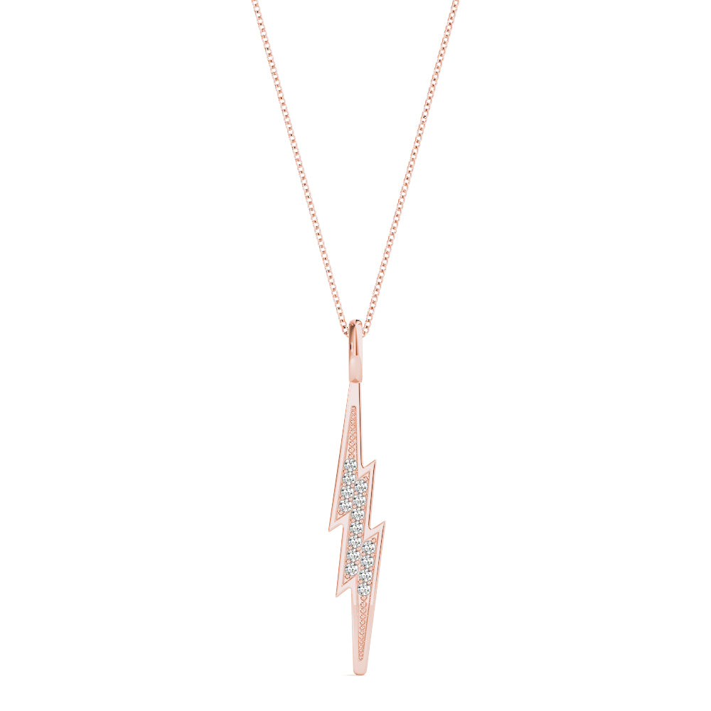 Natural Diamond THUNDERBOLT PENDANT