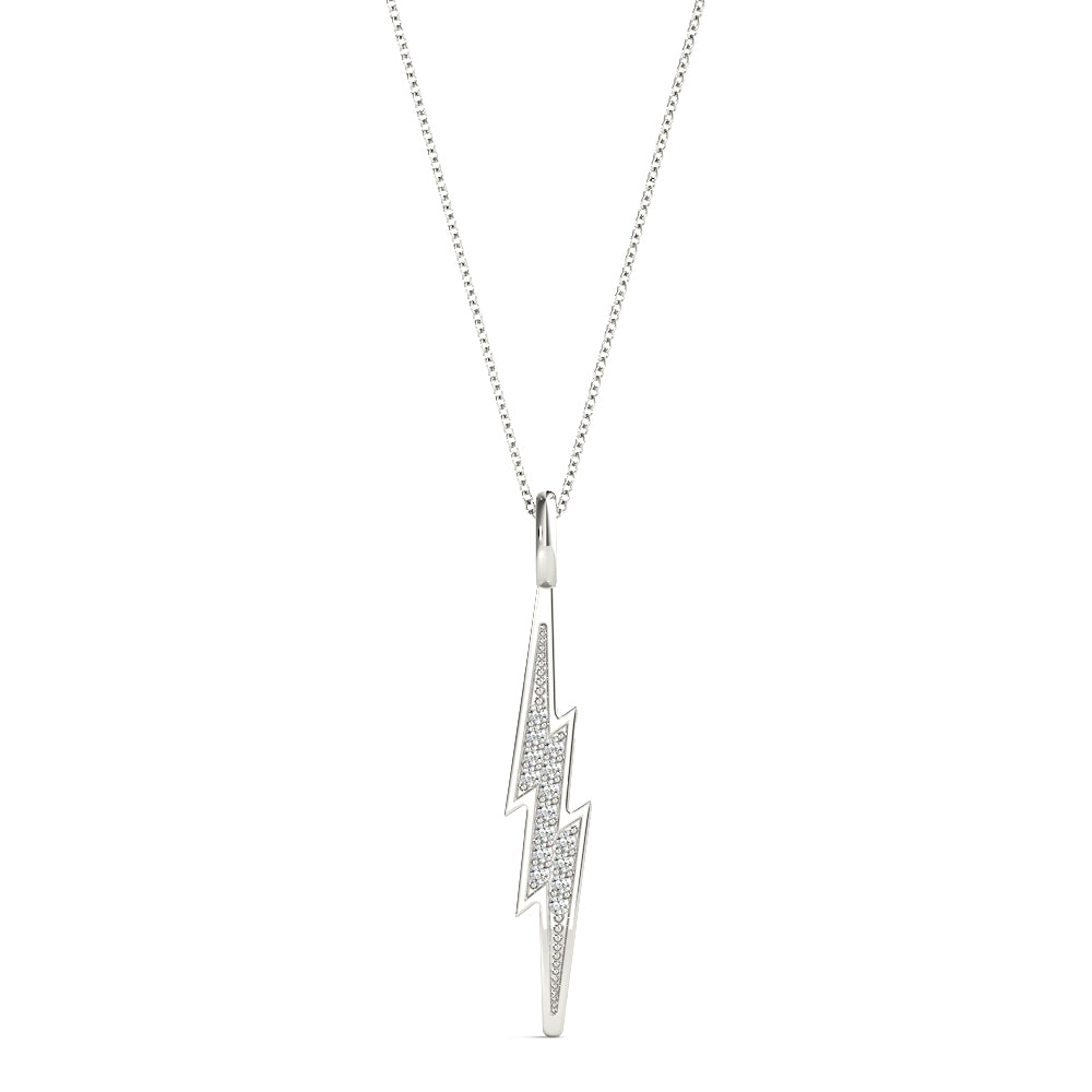 Natural Diamond THUNDERBOLT PENDANT