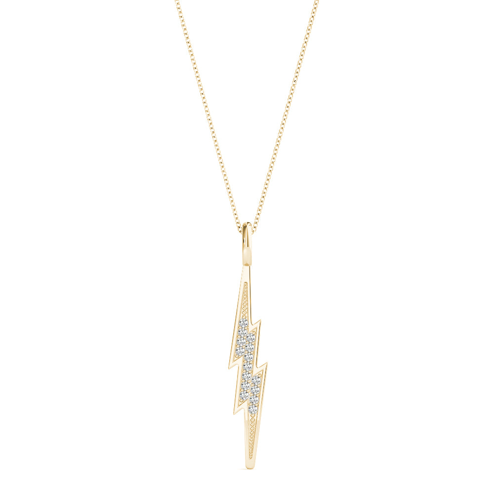 Natural Diamond THUNDERBOLT PENDANT