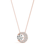 Natural Diamond Crescent Moon Fashion Pendant