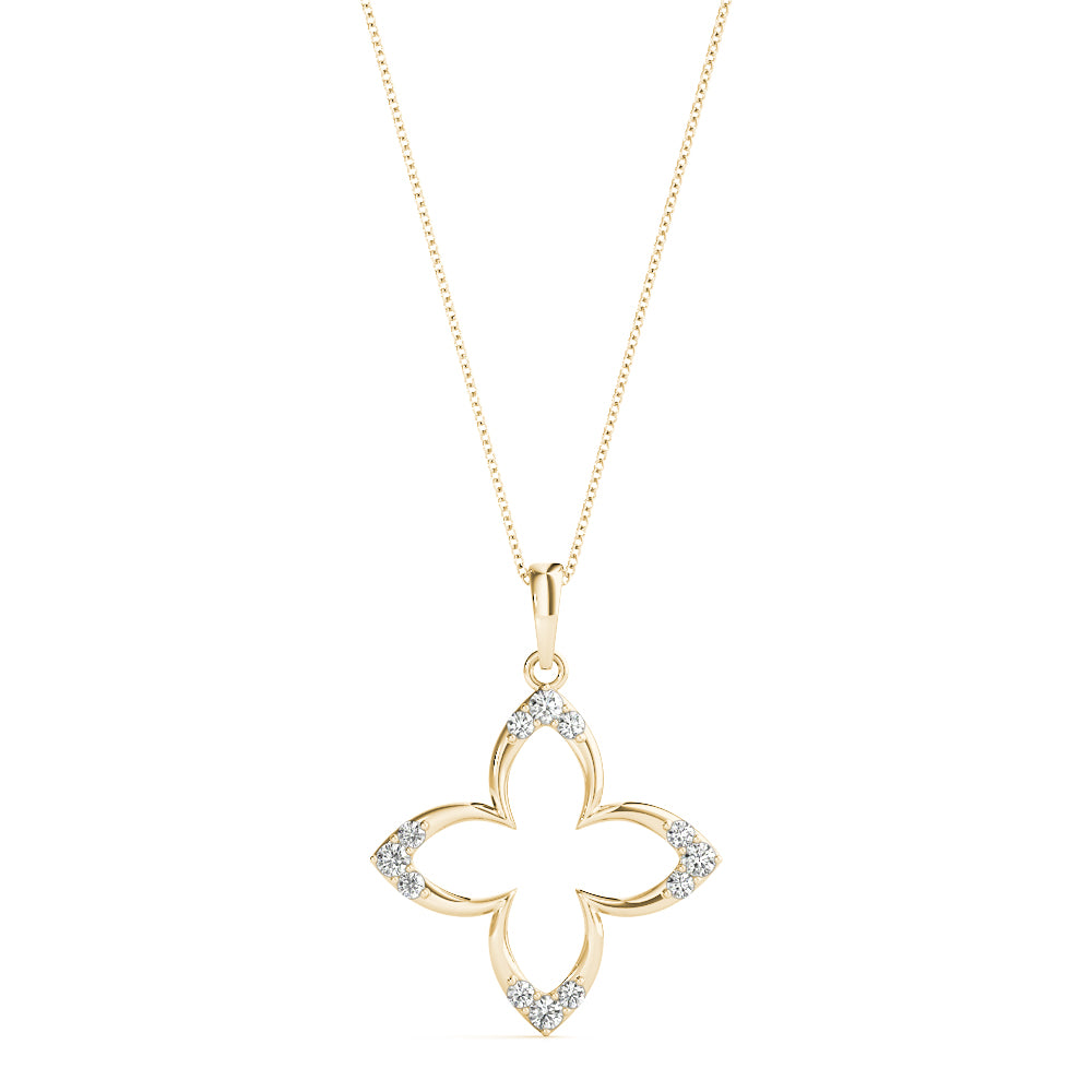 Natural Diamond Star Shape Fashion Pendant