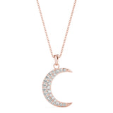 Natural Diamond Half Moon Pendants