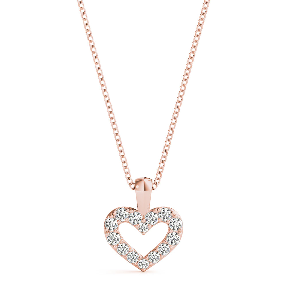 Natural Diamond Heart Shape Fashion Pendant