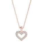 Natural Diamond Heart Shape Fashion Pendant