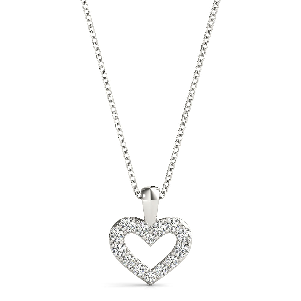 Natural Diamond Heart Shape Fashion Pendant