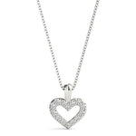 Natural Diamond Heart Shape Fashion Pendant
