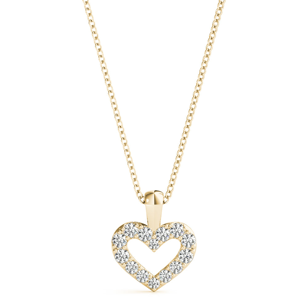 Natural Diamond Heart Shape Fashion Pendant