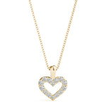 Natural Diamond Heart Shape Fashion Pendant