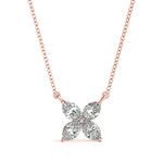 Marquise Shape Flower Pendants