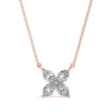 Marquise Shape Flower Pendants