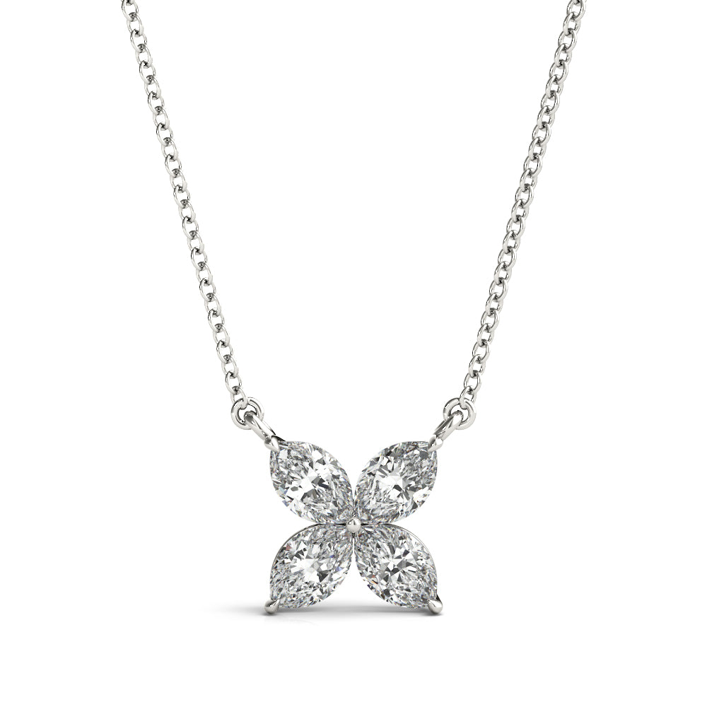 Marquise Shape Flower Pendants