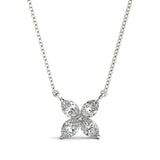 Marquise Shape Flower Pendants