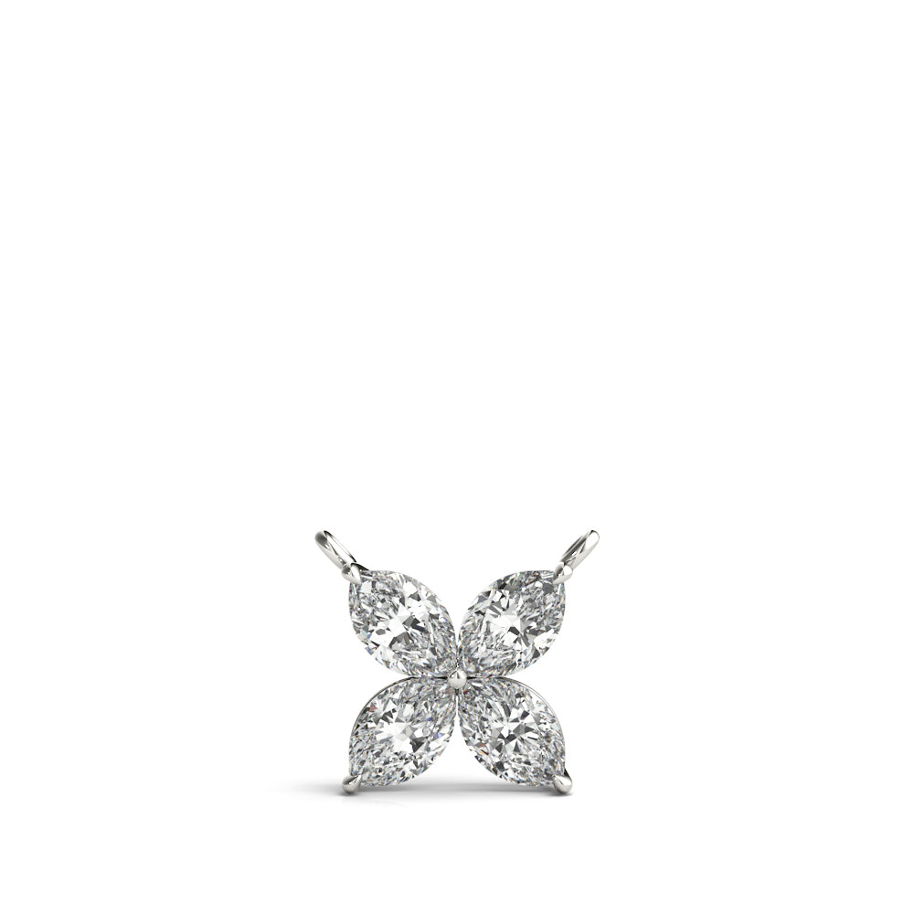 Marquise Shape Flower Pendants