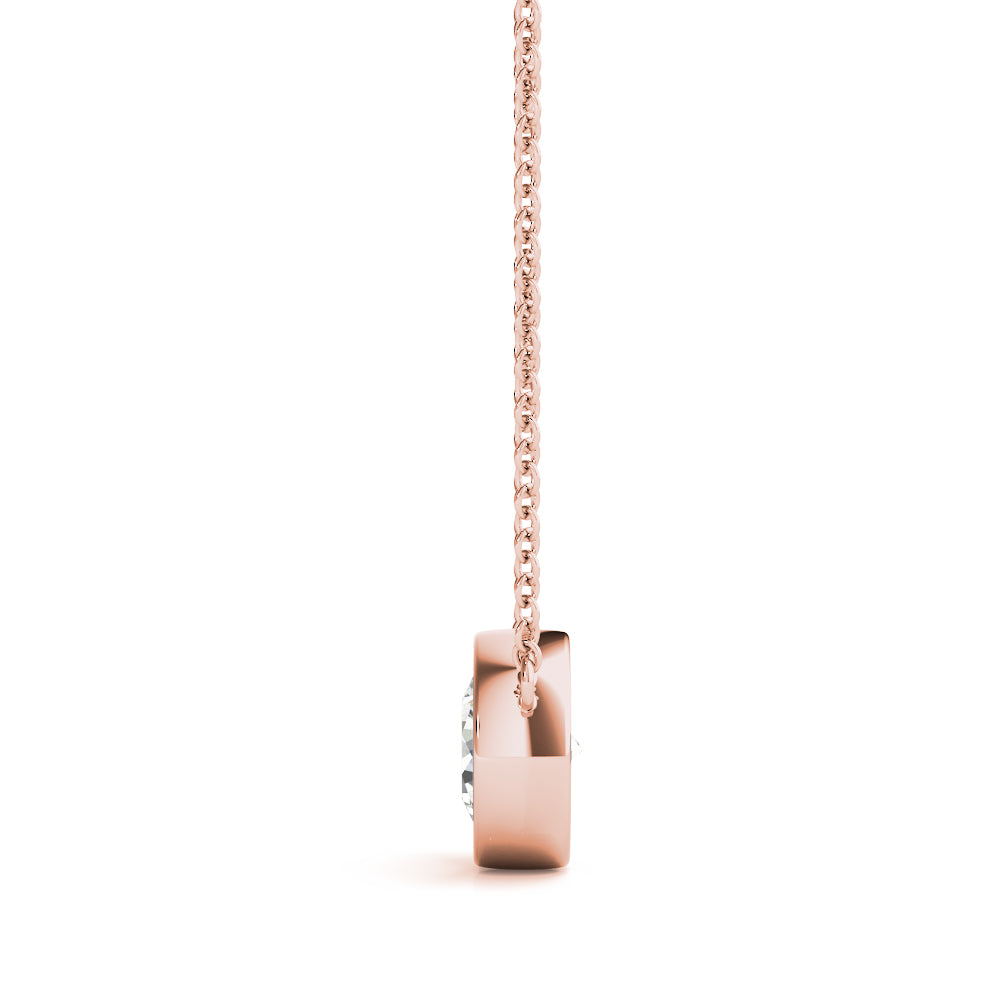 Solitaire Bezel Set Diamond Pendant