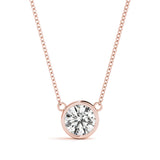 Solitaire Bezel Set Diamond Pendant