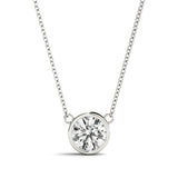 Solitaire Bezel Set Diamond Pendant