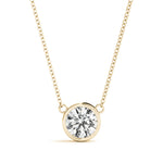 Solitaire Bezel Set Diamond Pendant