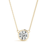 Solitaire Bezel Set Diamond Pendant