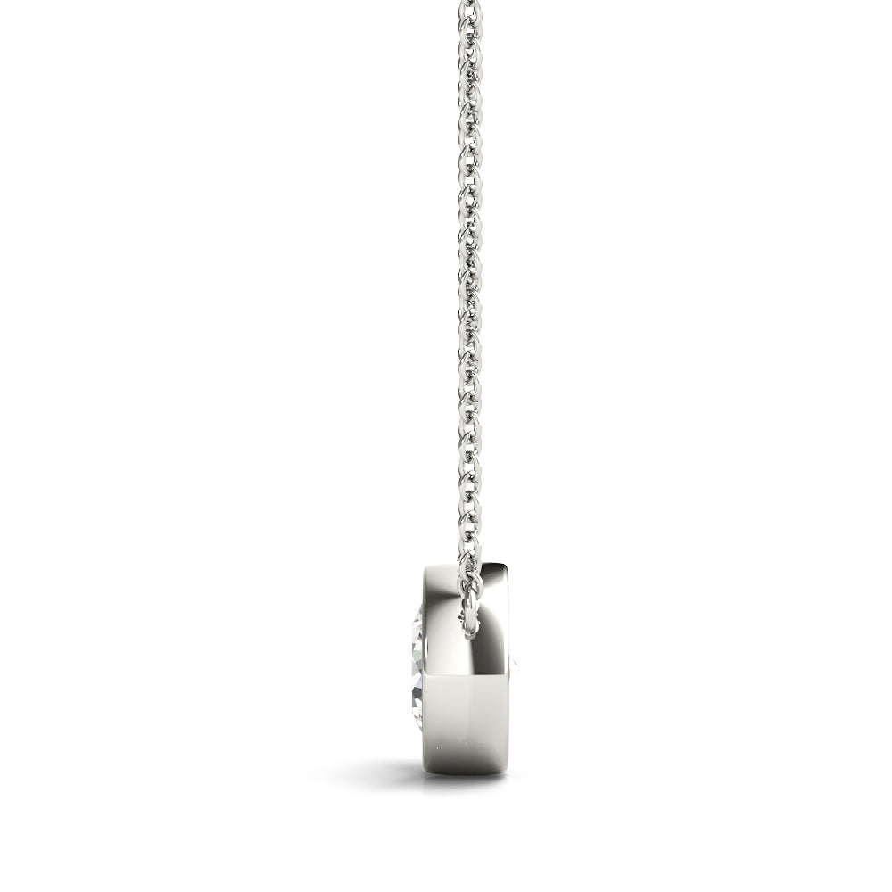 Solitaire Bezel Set Diamond Pendant