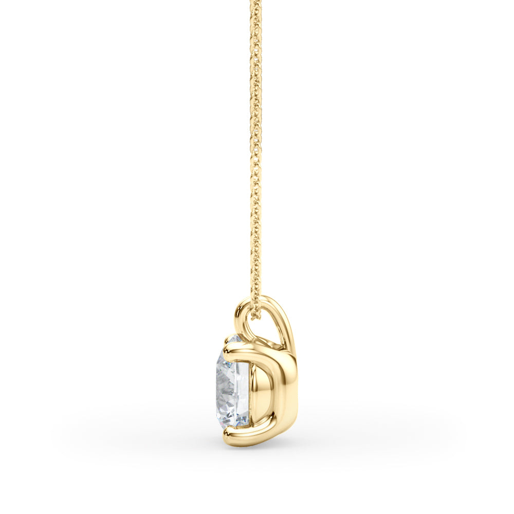 Four Prong Solitaire Diamond Pendant
