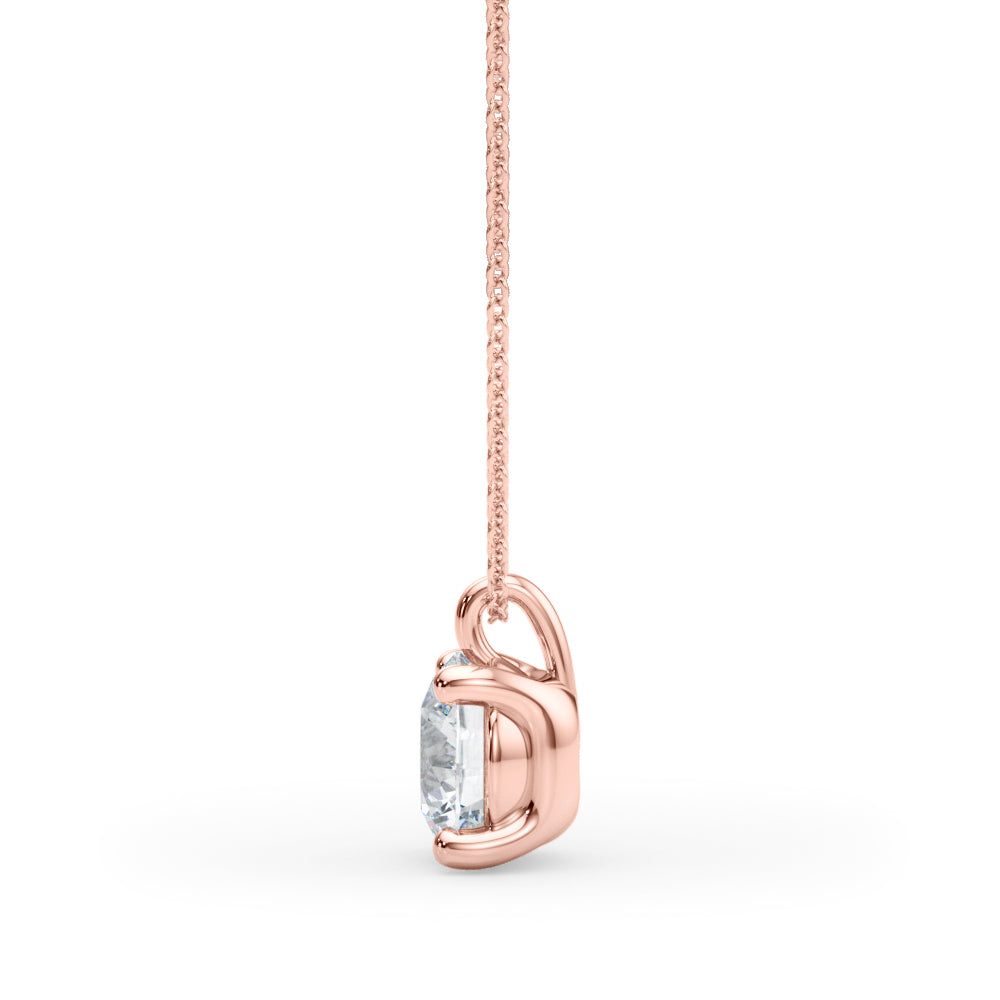 Four Prong Solitaire Diamond Pendant